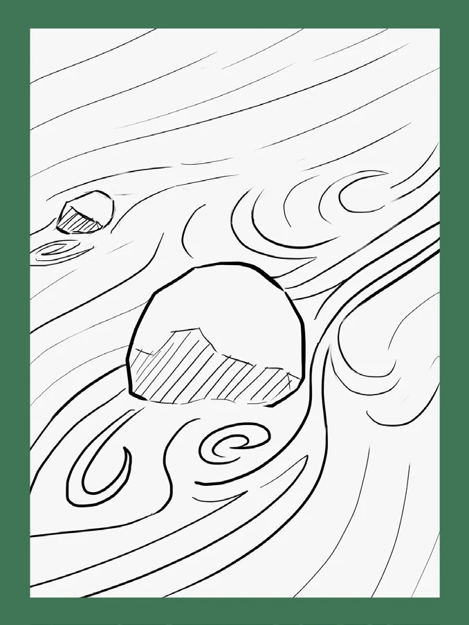 Converging Paths, drawing by Soni