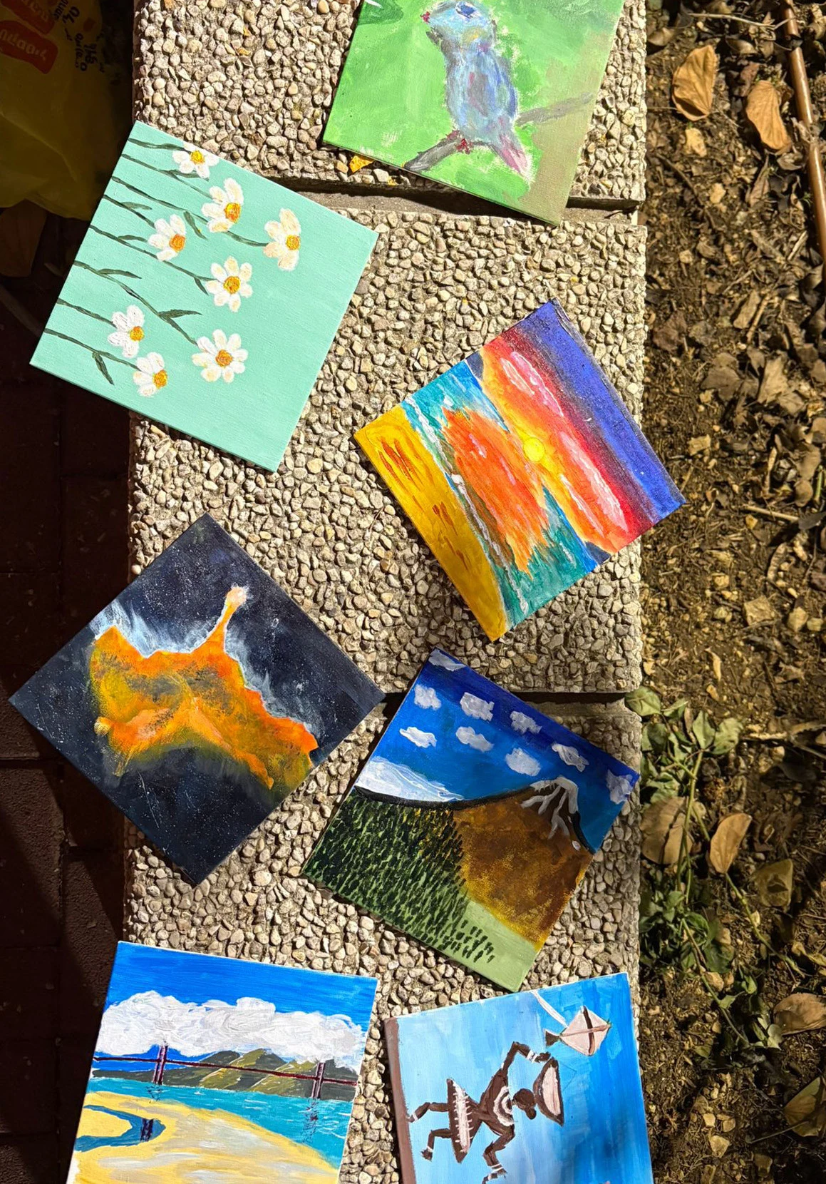 Paintings made during the student dorm event